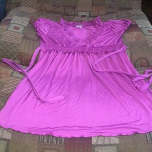 MKM Designs Fuchsia Pink Plus Blouse/Top